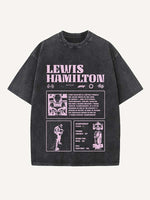 Lewis Hamilton Print Round Neck T-shirt