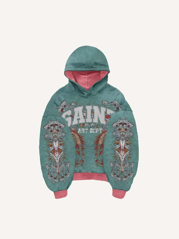 Mary&Pray&Letter&Graphic Print Slant Pockets Hoodie