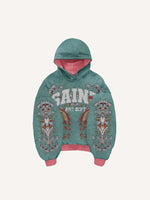 Mary&Pray&Letter&Graphic Print Slant Pockets Hoodie