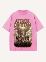 Attack on Titan Print Round Neck T-shirt