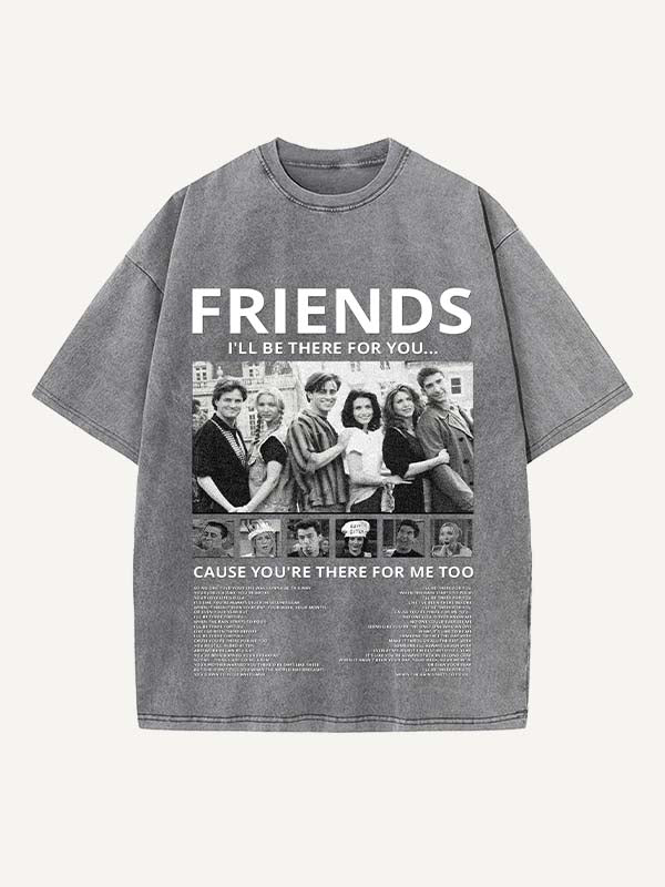 Friends Print Round Neck T-shirt