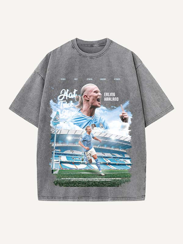 Erling Haaland Print Round Neck T-shirt