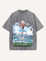 Erling Haaland Print Round Neck T-shirt