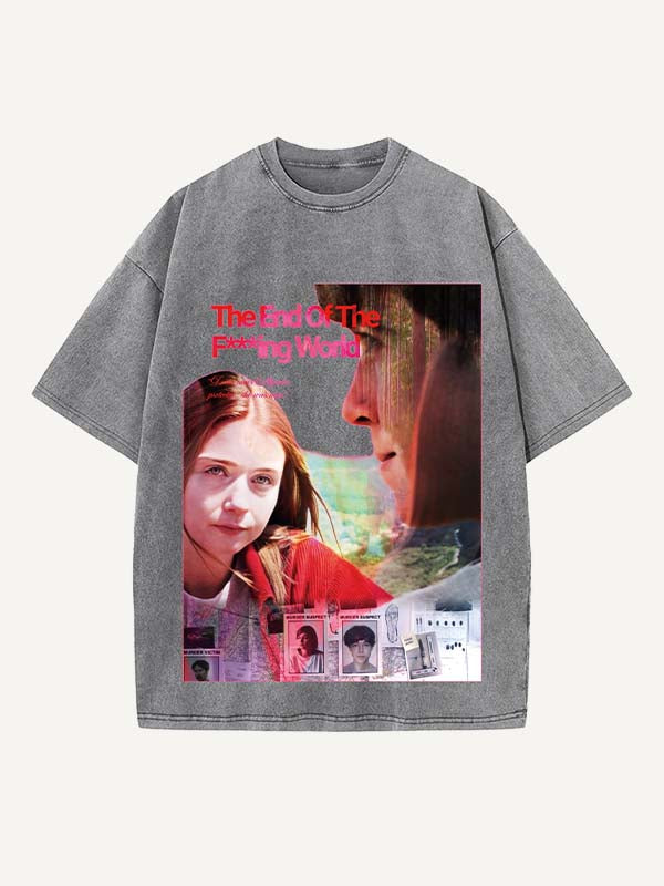The End of the Fxxxing World Print Round Neck T-shirt
