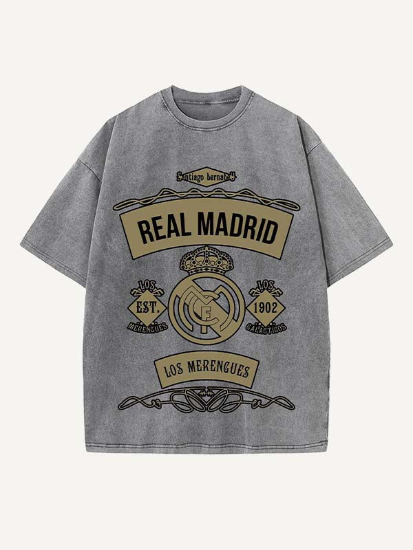 Real Madrid Print Round Neck T-shirt