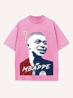 Kylian Mbappé Print Round Neck T-shirt
