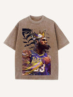 LeBron James Print Round Neck T-shirt