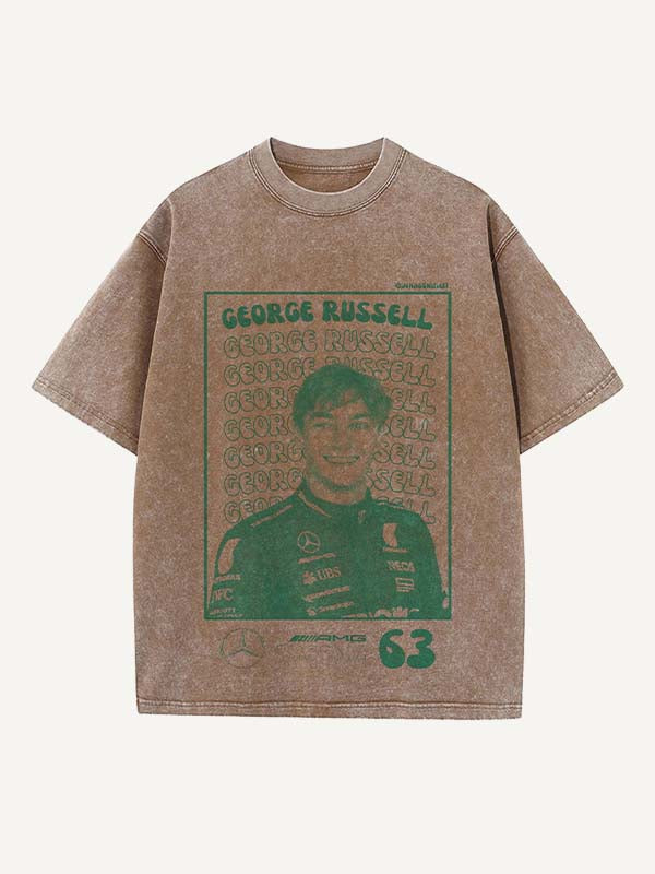 George Russell Print Round Neck T-shirt