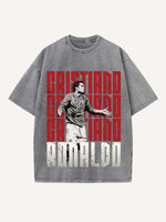 Cristiano Ronaldo Print Round Neck T-shirt