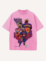 Lamine Yamal Print Round Neck T-shirt