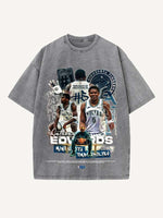 Anthony Edwards Print Round Neck T-shirt