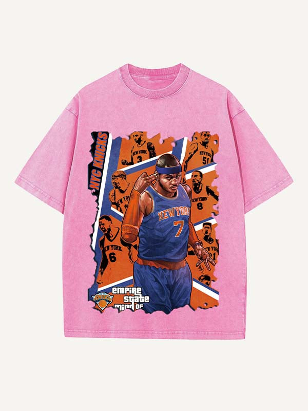 Carmelo Anthony Print Round Neck T-shirt