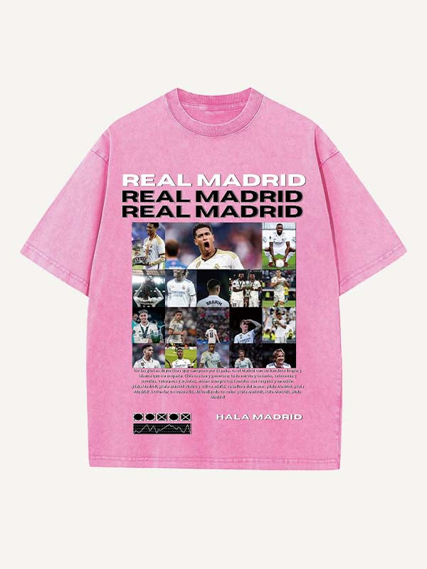 Real Madrid Print Round Neck T-shirt