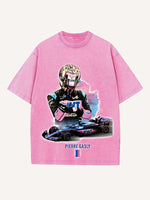 Pierre Gasly Print Round Neck T-shirt