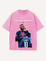 Ousmane Dembélé Print Round Neck T-shirt