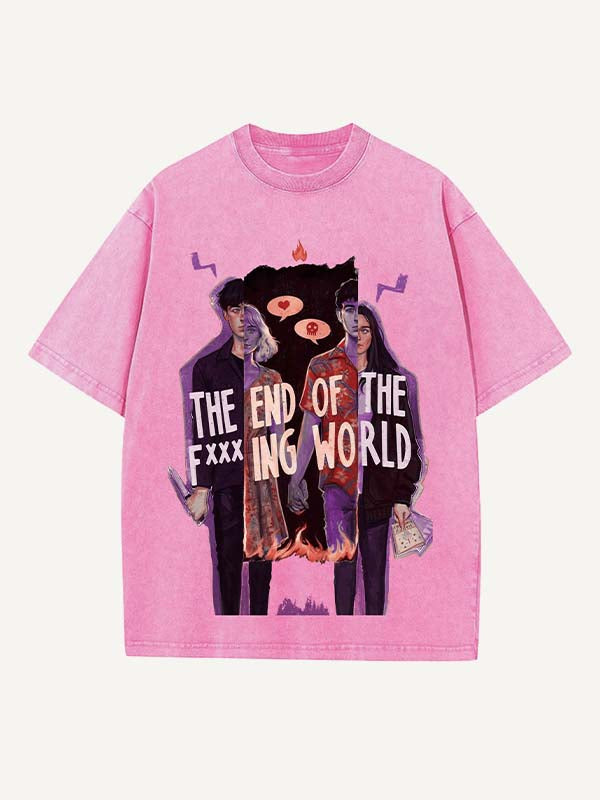 The End of the Fxxxing World Print Round Neck T-shirt