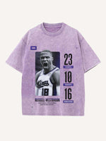 Russell Westbrook Print Round Neck T-shirt