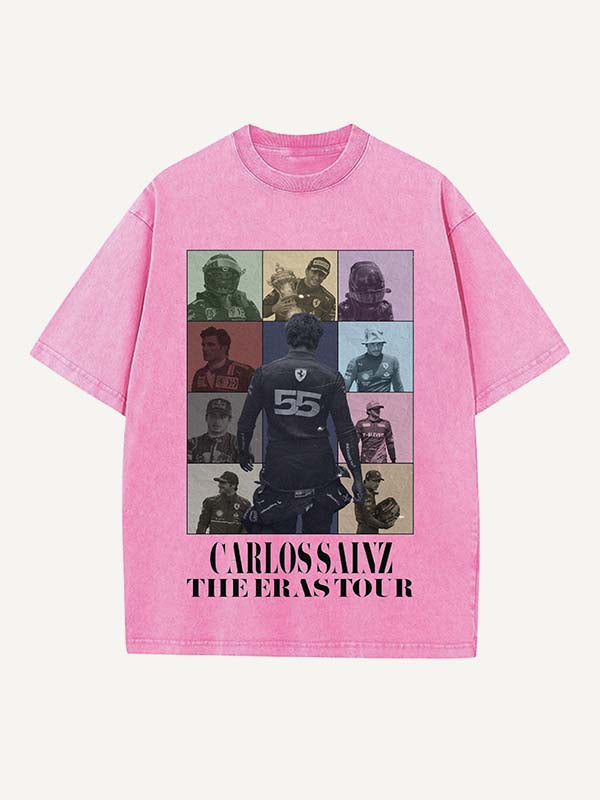 Carlos Sainz Print Round Neck T-shirt