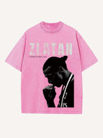 Zlatan Ibrahimović Print Round Neck T-shirt