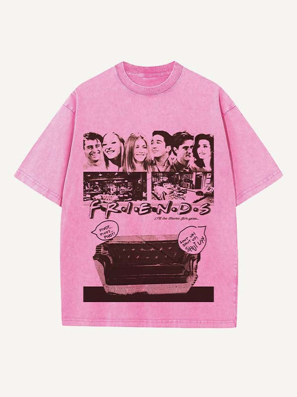 Friends Print Round Neck T-shirt