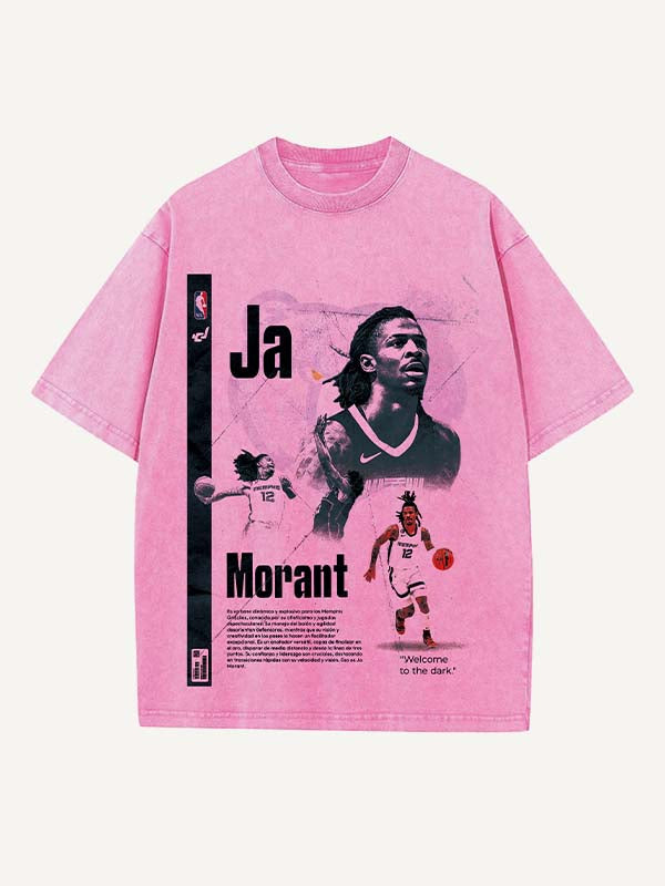 Ja Morant Print Round Neck T-shirt