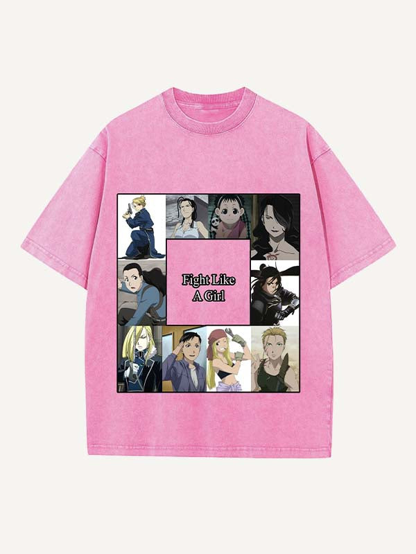 Fullmetal Alchemist Print Round Neck T-shirt