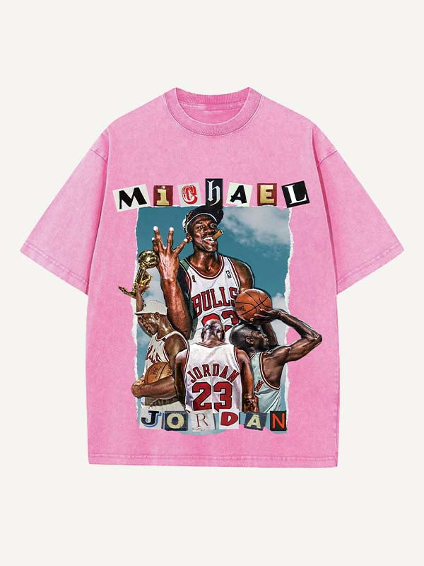 Michael Jordan Print Round Neck T-shirt