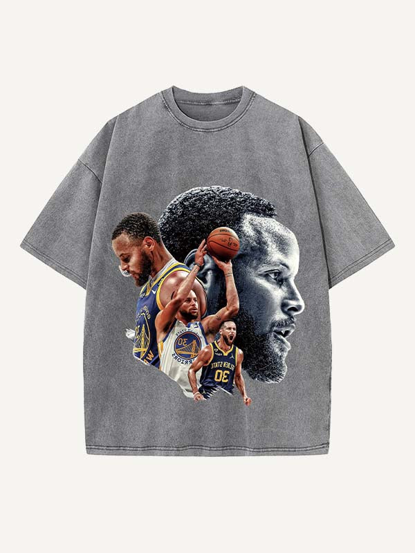Stephen Curry Print Round Neck T-shirt