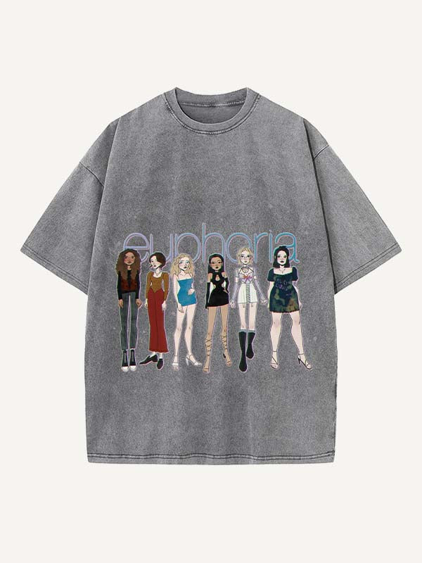 Euphoria Print Round Neck T-shirt
