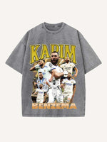 Karim Benzema Print Round Neck T-shirt