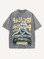 Ronaldo Print Round Neck T-shirt
