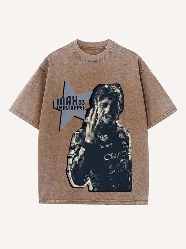 Max Verstappen Print Round Neck T-shirt