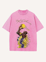 Kobe Bryant Print Round Neck T-shirt