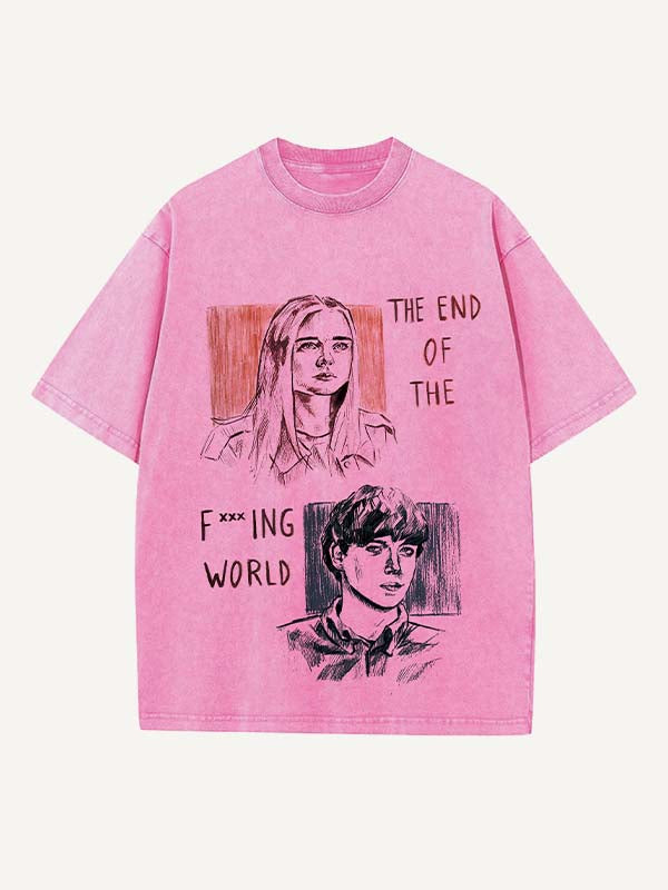 The End of the Fxxxing World Print Round Neck T-shirt
