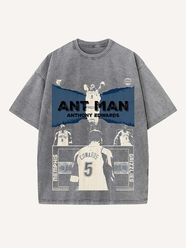 Anthony Edwards Print Round Neck T-shirt