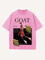 Michael Jordan Print Round Neck T-shirt