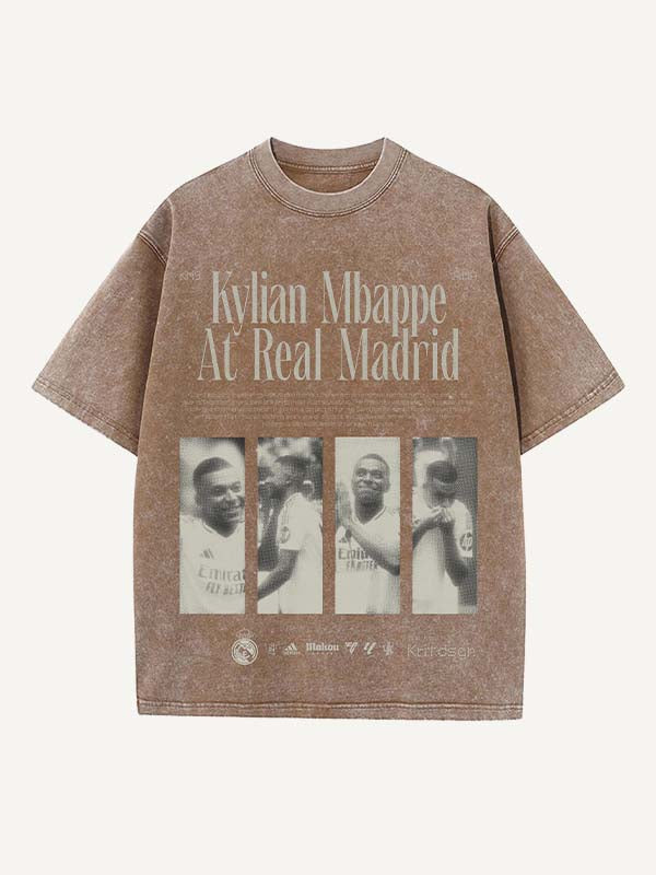 Kylian Mbappé Print Round Neck T-shirt