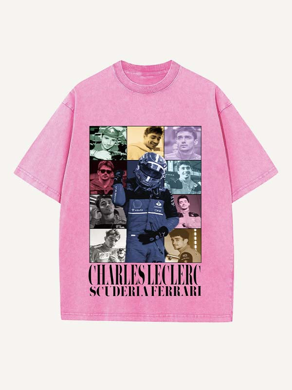 Charles Leclerc Print Round Neck T-shirt