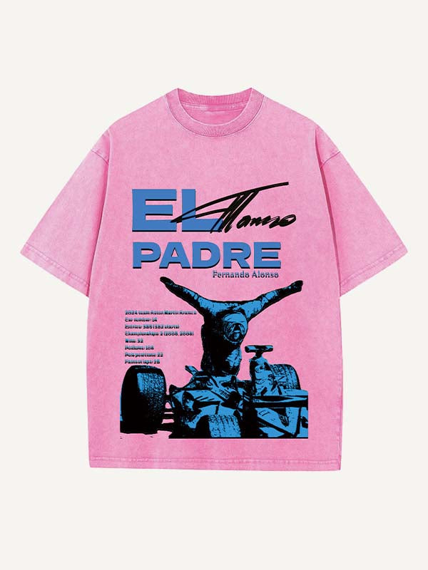 Fernando Alonso Print Round Neck T-shirt