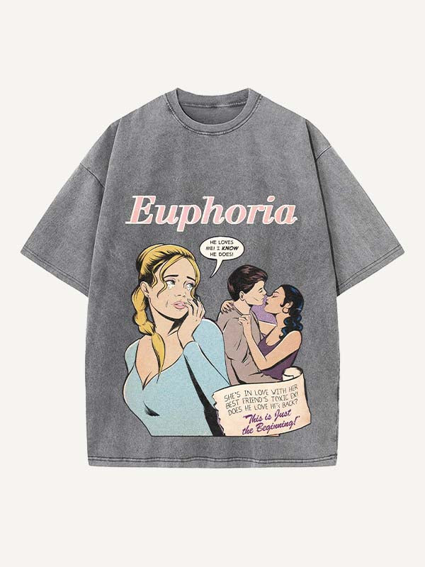 Euphoria Print Round Neck T-shirt