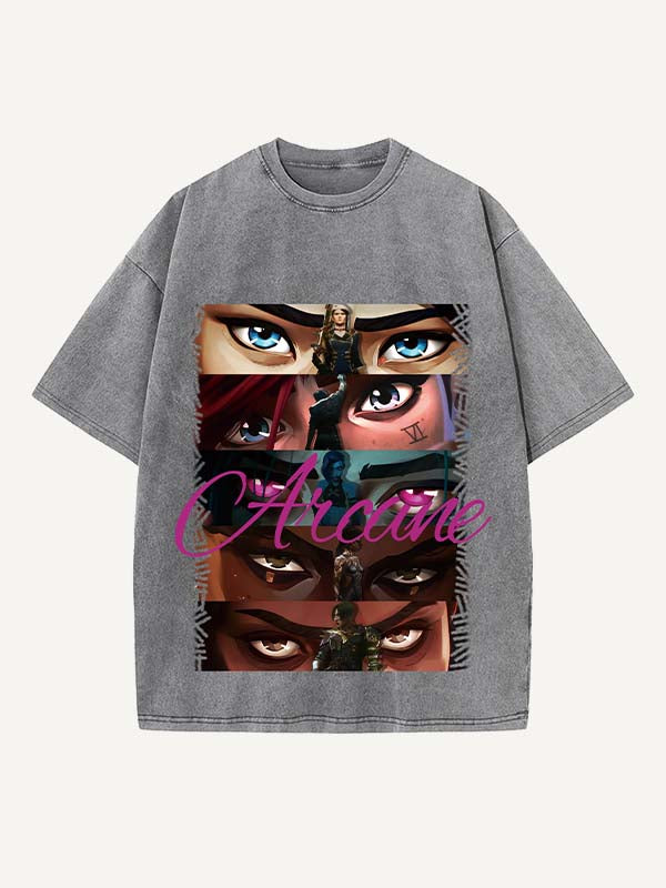 Arcane Print Round Neck T-shirt