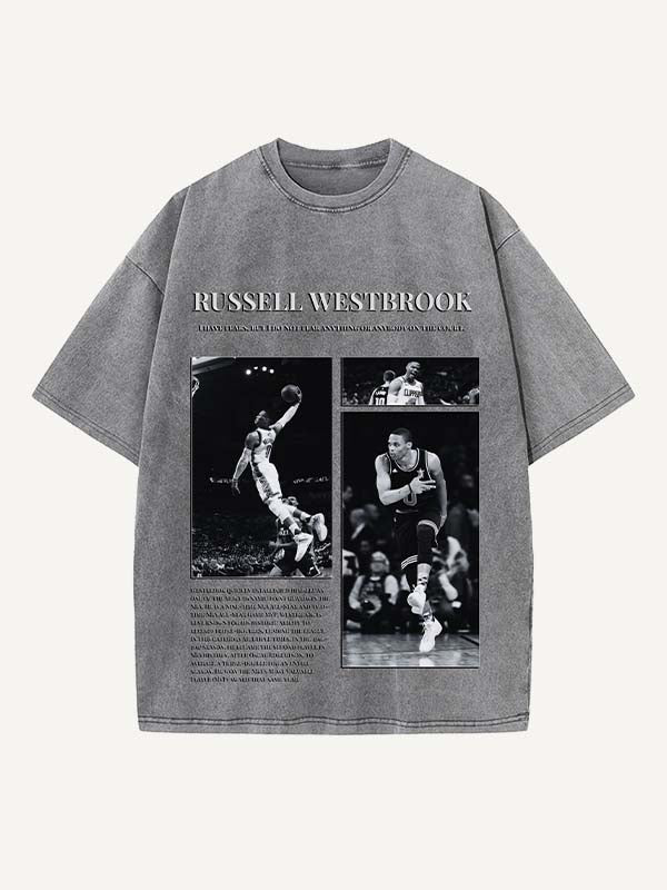 Russell Westbrook Print Round Neck T-shirt