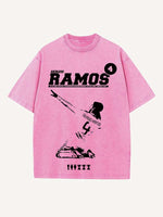 Sergio Ramos Print Round Neck T-shirt