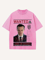 Sherlock Print Round Neck T-shirt