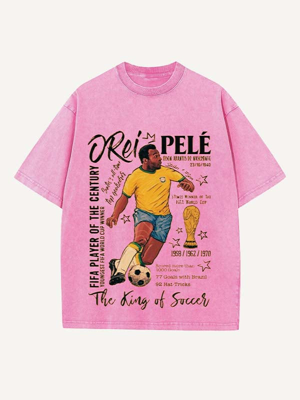 Pelé Print Round Neck T-shirt