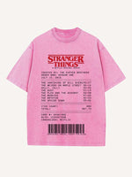 Stranger Things Print Round Neck T-shirt
