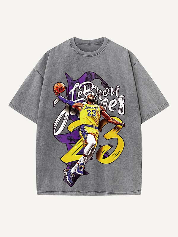 LeBron James Print Round Neck T-shirt