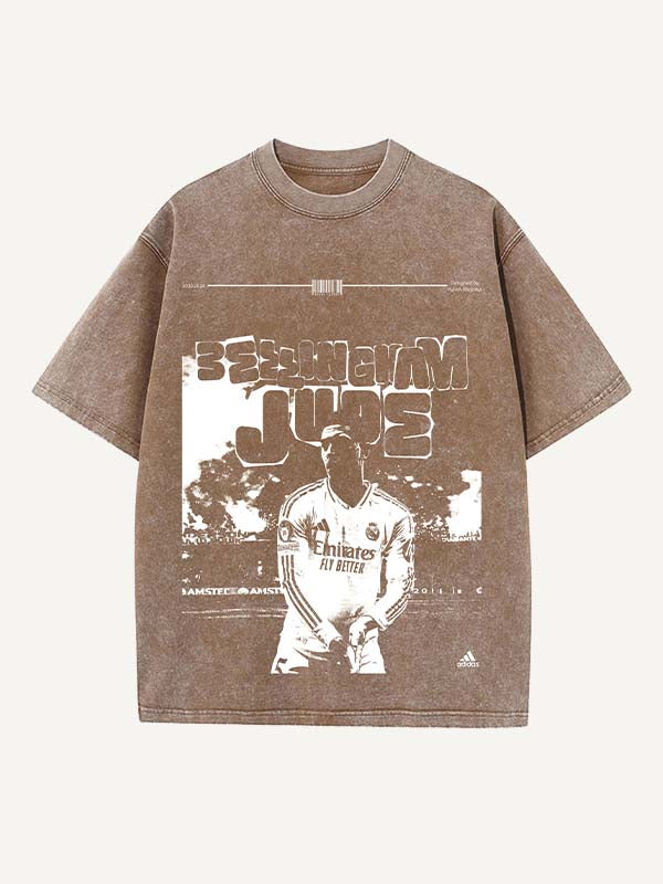 Jude Bellingham Print Round Neck T-shirt