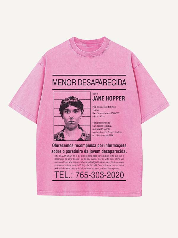 Stranger Things Print Round Neck T-shirt