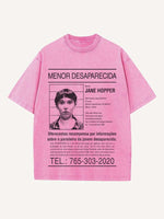 Stranger Things Print Round Neck T-shirt